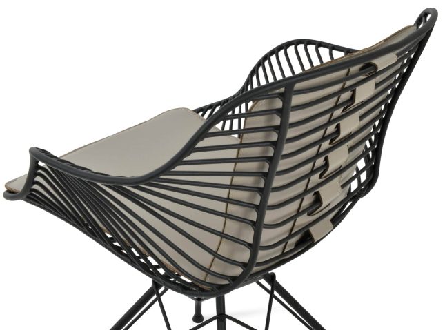 Zebra Dining Chair in Black and Bone PPM FR Details