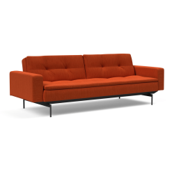 Dublexo Pin Sofa Bed with Arms in Elegance Paprika