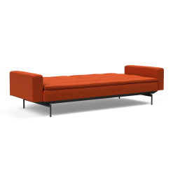 Dublexo Pin Sofa Bed with Arms in Elegance Paprika Open