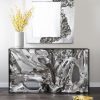 Cast Root Console Table in Silver Leaf W Liveshot