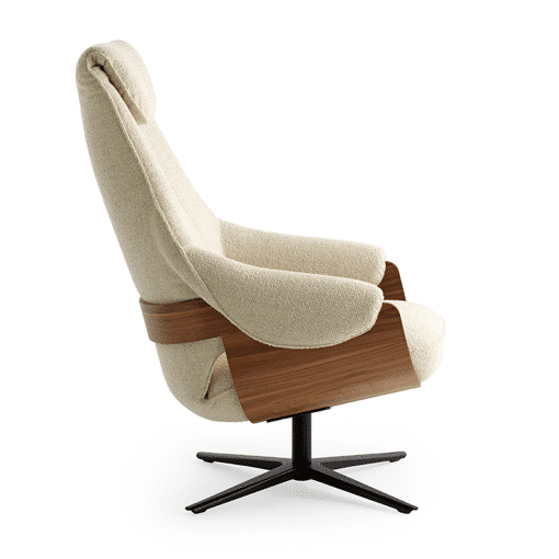 Cream Lounge Chair Side