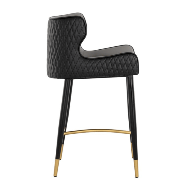 Gianni Counter Stool in DIllon Black Side