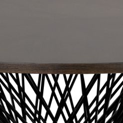 Madeira Dining Table in Ebony Brown Wood Details