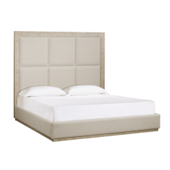 Murien Bed in Norman Ivory Fabric and Natural
