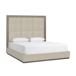 Murien Bed in Textured Linen and Grey