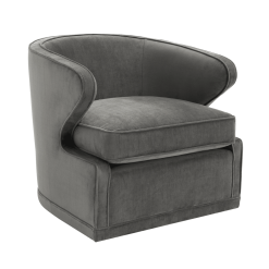 Noreen Swivel Chair in Granite Grey