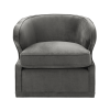 Noreen Swivel Chair in Granite Grey Front