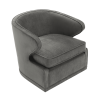 Noreen Swivel Chair in Granite Grey Top Angle