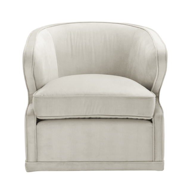 Noreen Swivel Chair in Pebble Grey Front