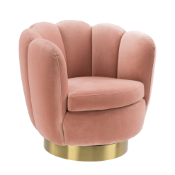 Rivalda Swivel Chair in Savona Nude