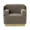 Simera Accent Chair in Vadit Mushroom Front