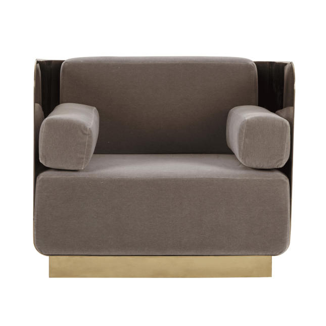 Simera Accent Chair in Vic Platinum Front