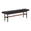 Staten Bench in Black Leatherette