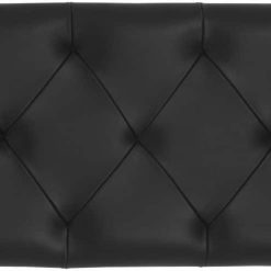 Staten Bench in Black Leatherette Cushion