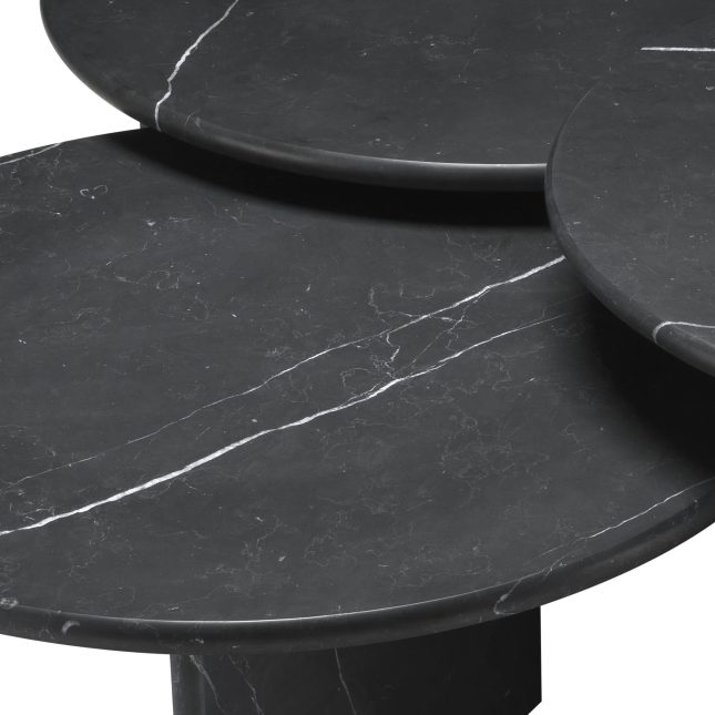 Vanier Nesting Coffee Table in Honed Black Details