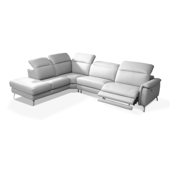 Gracie LHF Sectional in White