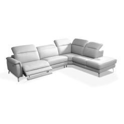 Gracie RHF Sectional in White