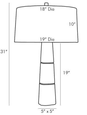Adoncia Table Lamp Dimensions