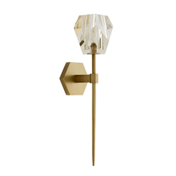 Basilia Wall Sconce in Antique Brass Angle