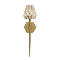 Basilia Wall Sconce in Antique Brass With Light