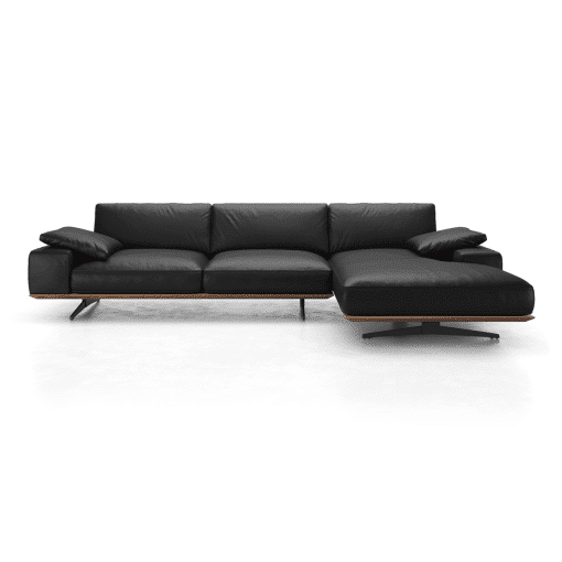 Carlisle Right Facing Sectional in Jet Black