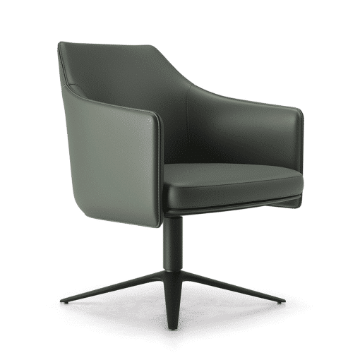 Clayton Accent Chair in Olive Leather