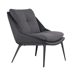 Columbus Lounge Chair in Leather and Fabric