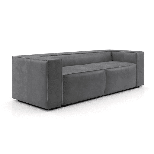 Dominick Sofa Bed in Grey Smoke Leather