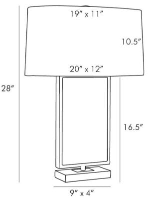 Marcelina Table Lamp Dimensions