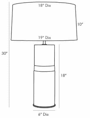 Padilla Table Lamp Dimensions
