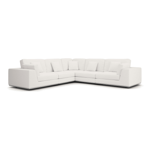 Perry Modular Sofa Set in Chalk Fabric Front