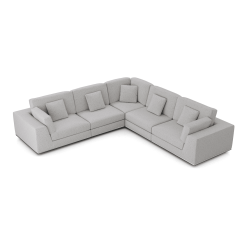 Perry Modular Sofa Set in Gris Fabric Top View