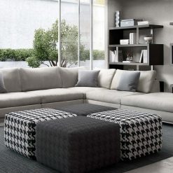 Perry Modular Sofa Set in Chalk Fabric Liveshot