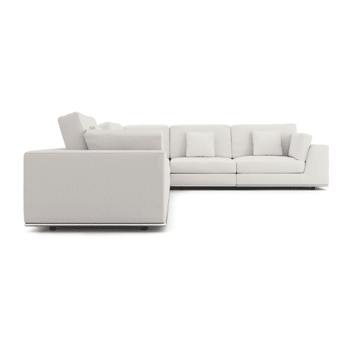 Perry Modular Sofa Set in Chalk Fabric Side