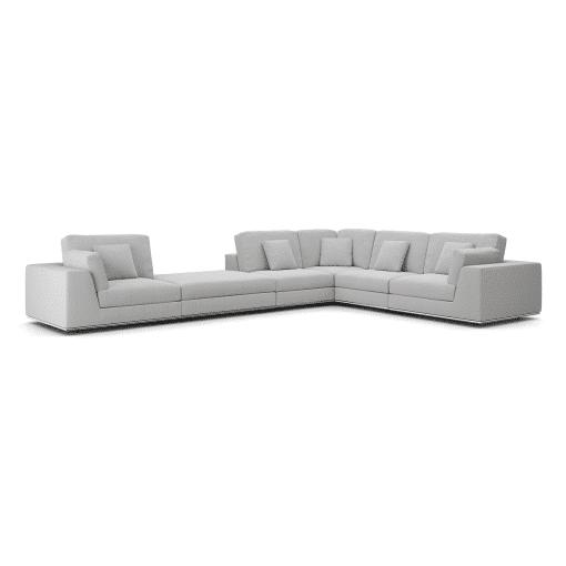 Perry Modular Sofa Set in Gris Fabric