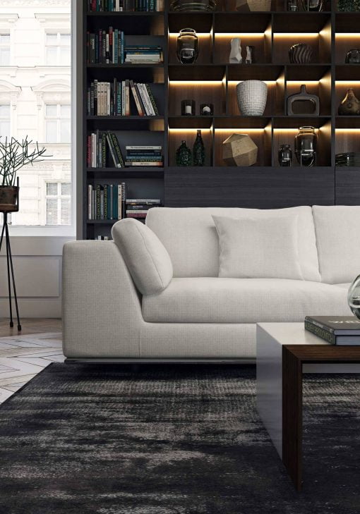 Perry Modular Sofa Set in Chalk Fabric Details