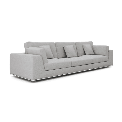 Perry Modular Sofa Set in Gris Fabric Angle