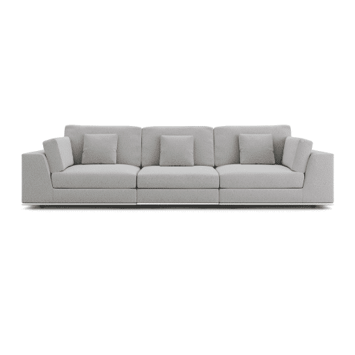 Perry Modular Sofa Set in Gris Fabric Front