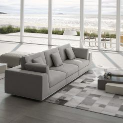 Perry Modular Sofa Set in Gris Fabric Liveshot