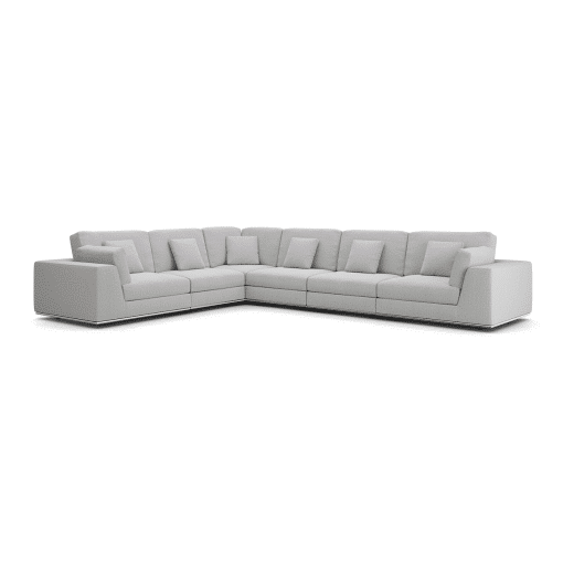 Perry Modular Sofa Set Gris Fabric