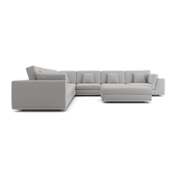 Perry Modular Sofa Set in Gris Fabric Side