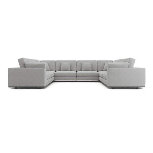 Perry Modular Sofa Set in Gris Fabric