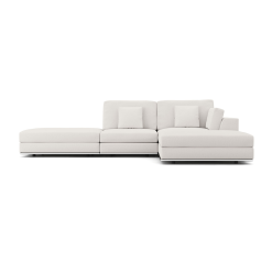 Perry Modular Sofa Set in Chalk Fabric Right Facing Arm