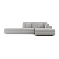 Perry Modular Sofa Set in Gris Fabric Right Facing Arm