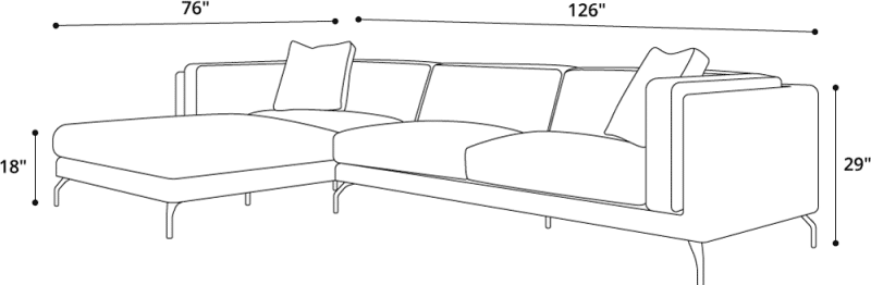 Reade Sectional Dimensions