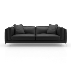 Reade Sofa in Black Leather