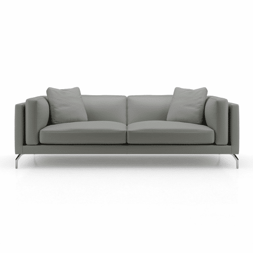Reade Sofa in Warm Grey Leather