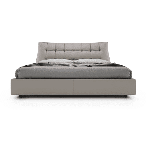 Renwick Bed in Castle Grey Eco Leather Front