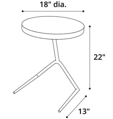 Shubert End Table Dimensions