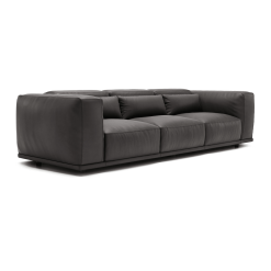 Thomas Sofa in Brownstone Leather Angle